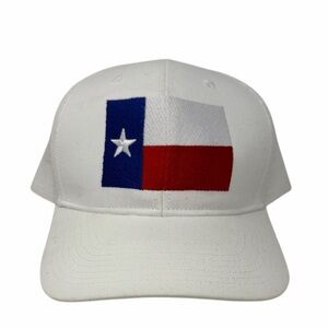 Port Authority White Embroidered Texas Flag  SnapBack Baseball Cap